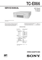 Sony TC-EX66 - Service Manual 